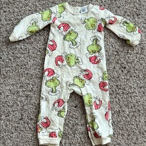 Festive Grinch Kids Footie Pajamas